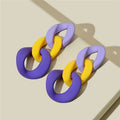 S925 Silver Needle French Retro Irregular Earrings Color Spray Paint Earrings Female Simple Joker Temperament Earrings Wholesale