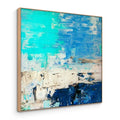 Custom Large Artwork Hotel Project Painting Wholesale Framed Wall Art Print Picture Bedroom Canvas Turquoise Blue Abstract