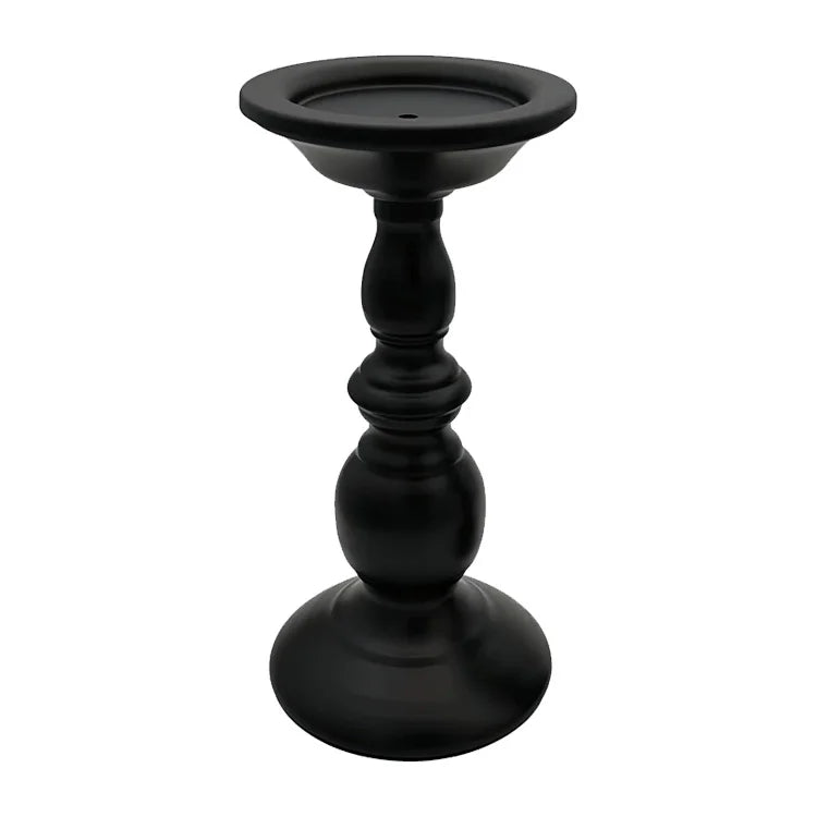2025 American Style Candle Holder Decorative Ornament Elegant Black Iron Candleholders for Dining