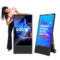MWE USA Stock Portable 43 55Inch 1800 Nit Indoor & Outdoor Battery Powered Digital Signage LCD Advertising Poster Display Player