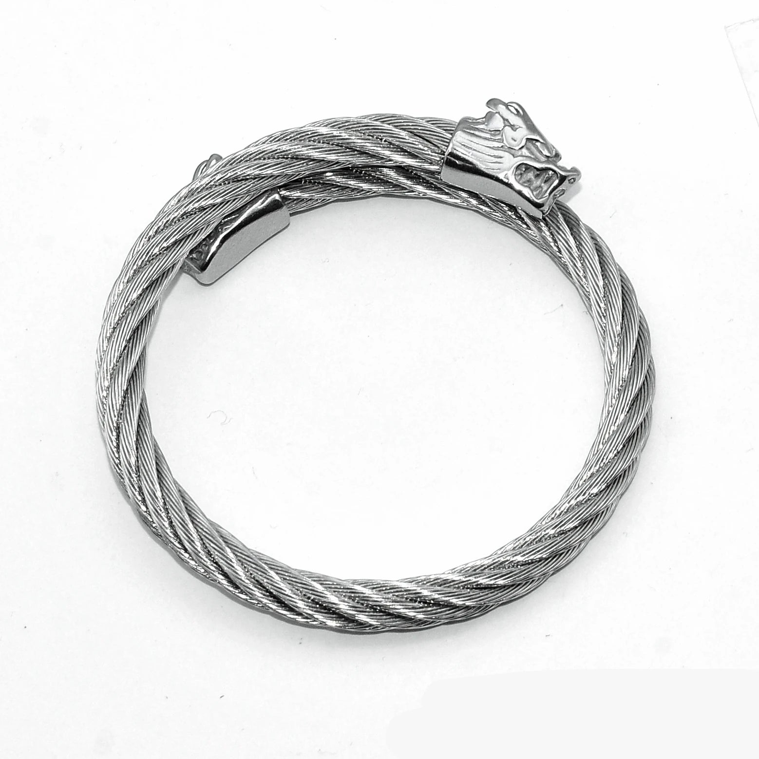 Men's Cable Bracelet with Screw Wire Rope Dragon Accessories Open Bangle Jewelry for Fashion Screw Bracelet for Jewellery