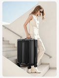 US Warehouse 20 Inches Hard Shell Trolley Suitcases Lightweight Front Opening ABS+PC Travel Suitcase Luggage with Cup Holder