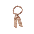 QINGYAN Premium Custom Made Satin Bow Elastic Hair Ties Scrunchies for Women Girls Daily Hair Styling Accessories