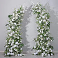 B-HOA019 Wholesale Wedding Arch Flowers Backdrop Artificial Silk Flower Arch Arrangement Horn Flower Arch Decoration