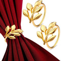 Elegant Gold Leaf Napkin Rings Set for Weddings Festivals and Dinner Parties Enhances Decorations