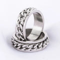 Vintage Rotating Spinning Anxiety Men Ring Jewelry Custom Stainless Steel Spinner Ring