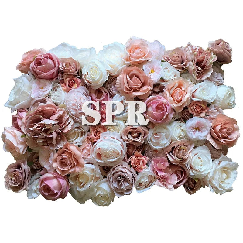 SPR Background Wedding Wall Flower Shop Window Decoration Rose Hydrangea Artificial Flower Wall 40*60cm