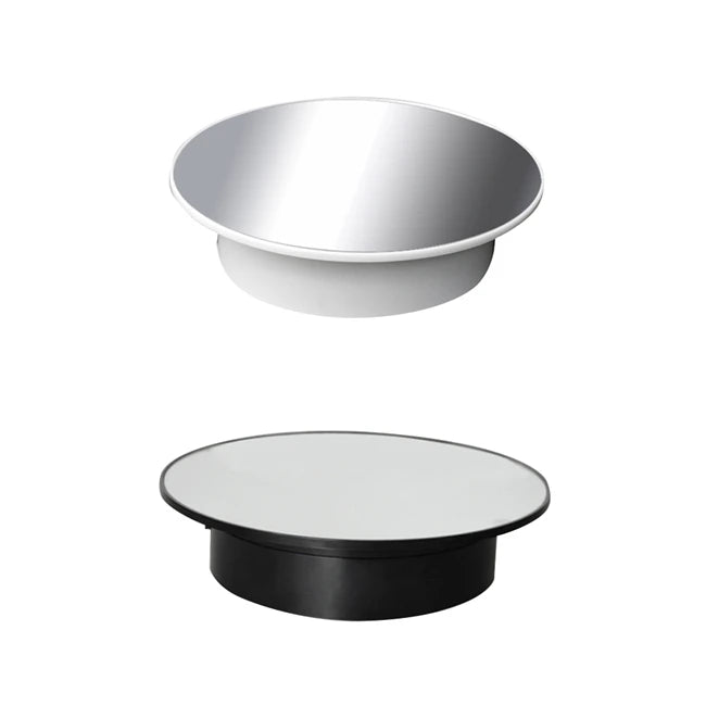 Hot Sales 25cm Mirror Glass Top Rotating Rotary Display Stand Electric Turntable Show Holder for Crystal Watch Jewelry Camera