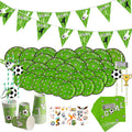 Football Theme Party Tableware Banner Soccer Paper Plate Cup Napkins Party Supplies Disposable Tableware Set