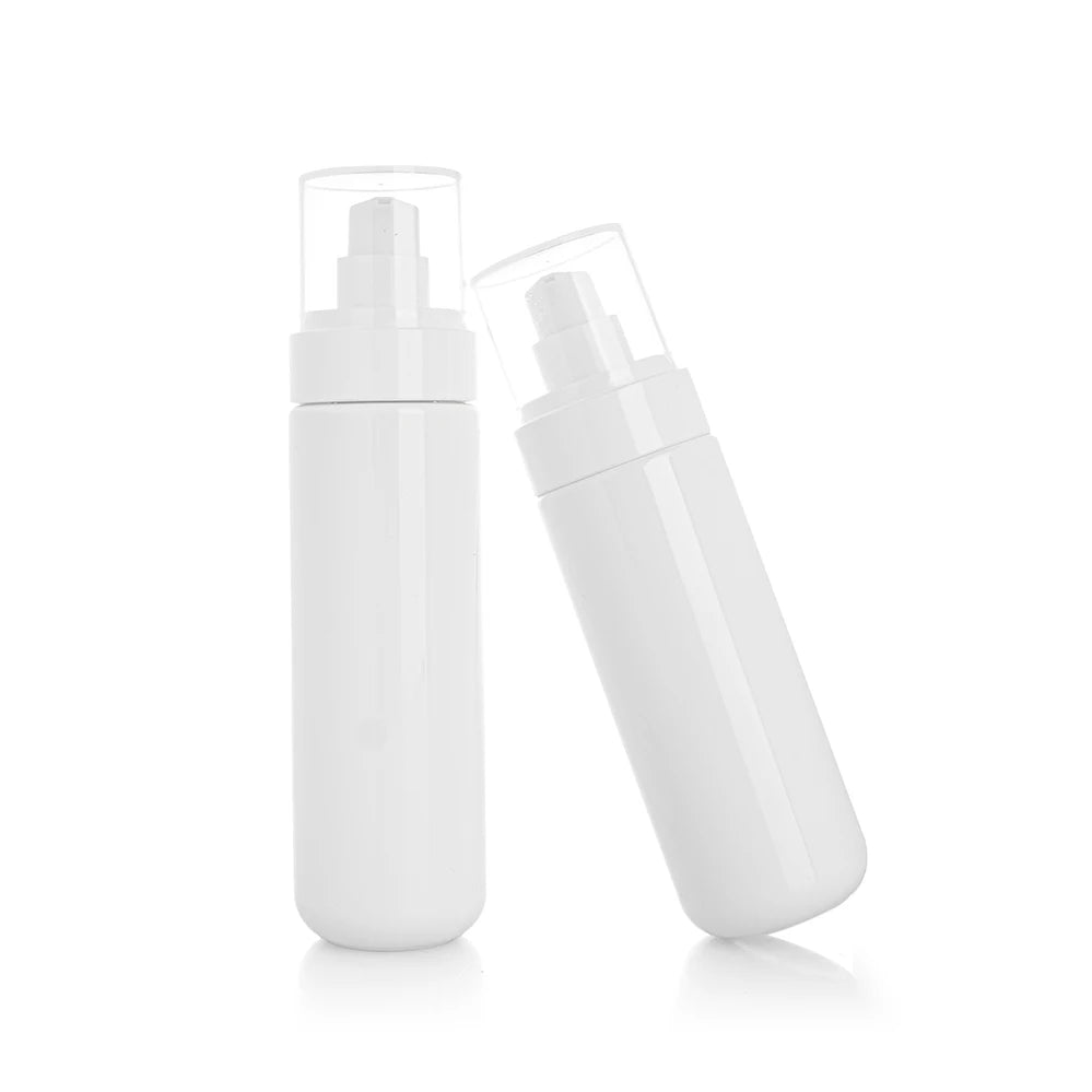 Ready Stock 50ml 100ml Plastic PET Bottles for Lotion Cosmetic Use Empty Lotion Pump Bottle Custom logo Silk Screen Printing
