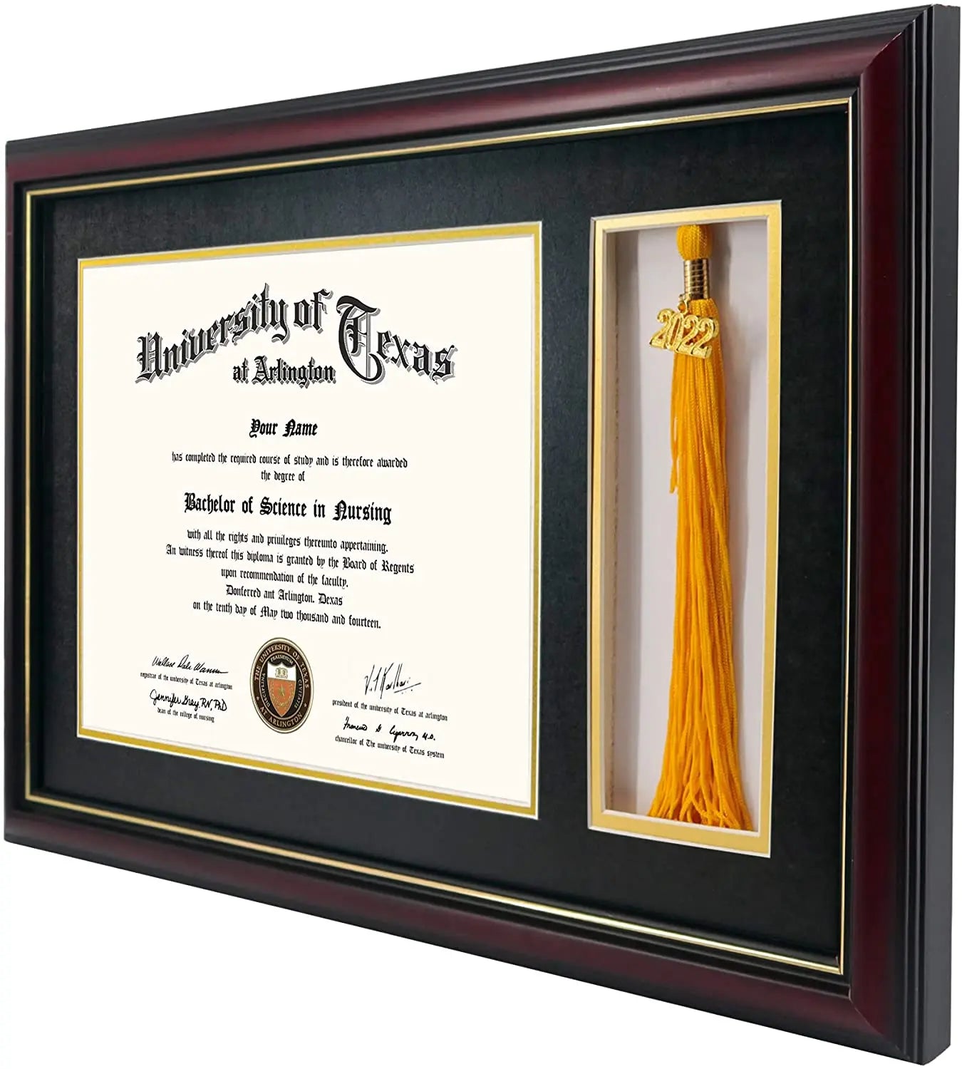 Wholesale Customizable Black Wooden Graduation Frame Metal Photo Display Stand for Student Decorative Usage