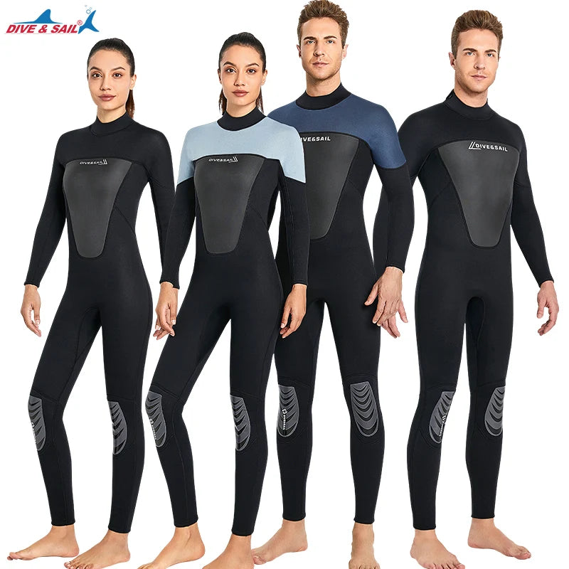 New Full Body Diving Wetsuit 3mm Neoprene Wet Suit Sharkskin One Piece Keep Warm Dive Swimming Snorkeling Surfing Wetsuit