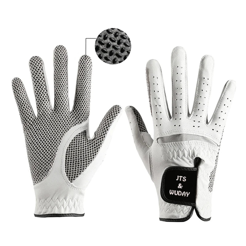 OEM Custom Logo Soft Cabretta Leather Hand Golf Gloves