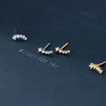 Cubic Zirconia Earings Geometric Shape Gold Plated Small 925 Sterling Silver Stud Earrings Fashion Jewelry for Women Girls