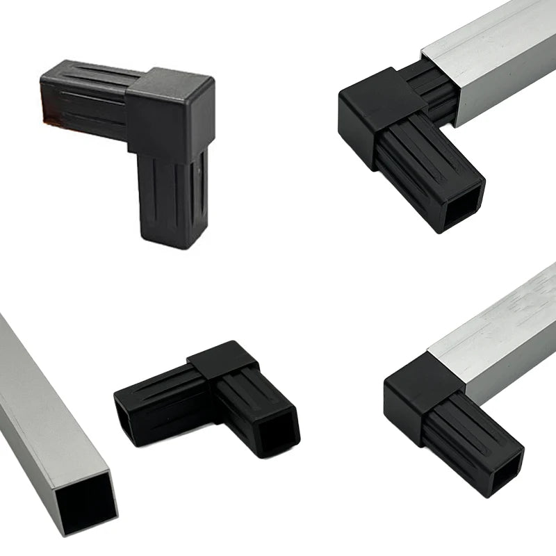Durable Multi-Way 2Way 20mm 25mm 30mm Plastic Square Tube Connector for Connecting Two Square Tubes to Form 90-Degree Connection
