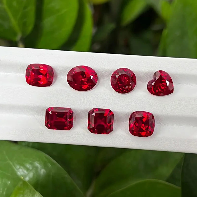 Colored  Round/Fancy Cut Lab Grown Gems Certificate Including Ruby Emerald Sapphire  for Jewelry & Ring Making