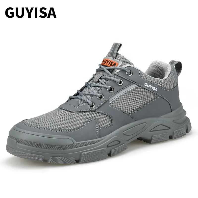 GUYISA Fashion Safety Shoes Acceptable Custom Steel Toe Safety Shoes for Men