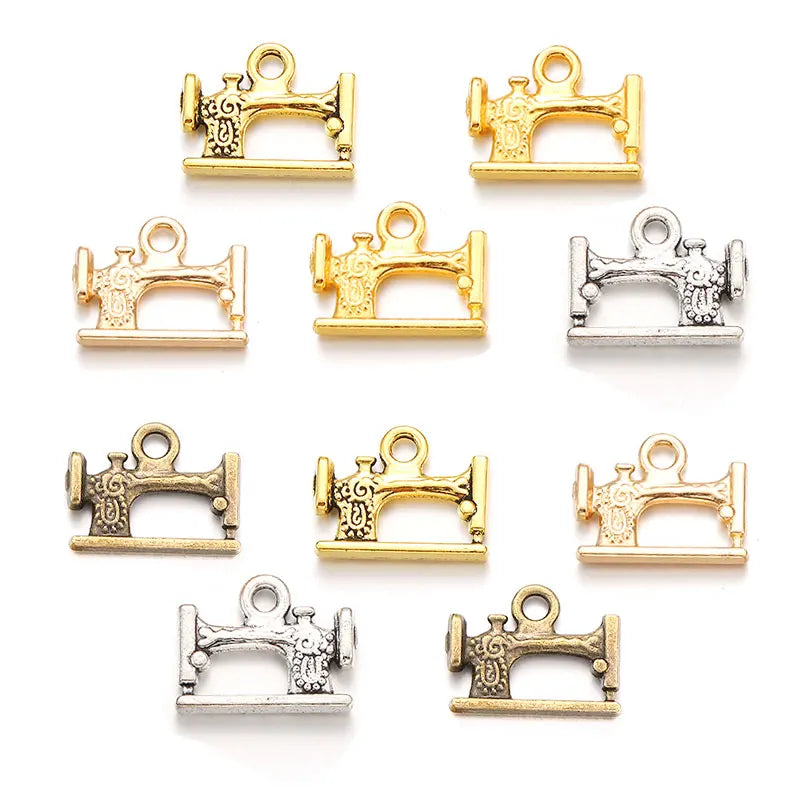 5 Colour Alloy Metal Antique Sliver Sewing Machine Charm Jewelry Making DIY Handmade Craft 20*15mm J171