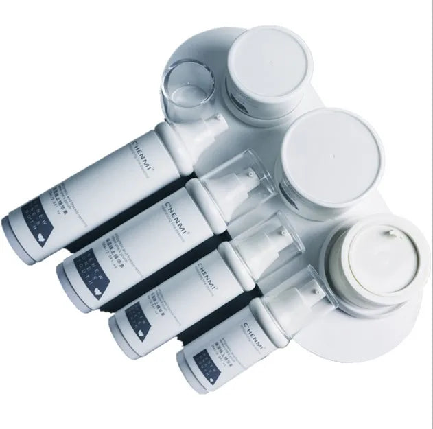 High-End Luxury White Acrylic Octagon Pump Lotion Bottle Cream Color for Cosmetics Shampoo Blush-30ml 50ml 60ml 100ml 120ml
