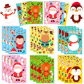 Kids DIY Carton Puzzle Make-a-Face Sticker Label Christmas Party Decoration Gift Cartoon Style Christmas Gift Idea for Kids