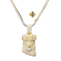 Iced Out Shining Man Jewelry Hip Hop Pendant 925 Silver Yellow Gold Plated  VVS1 Pear Moissanite Diamond Jesus Pendant