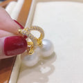 E766 10-11mm DIY Natural  Freshwater Pearl Charm Earrings Mounting Accessory 925 Sterling Silver Gold Plated  Jewelry for Women