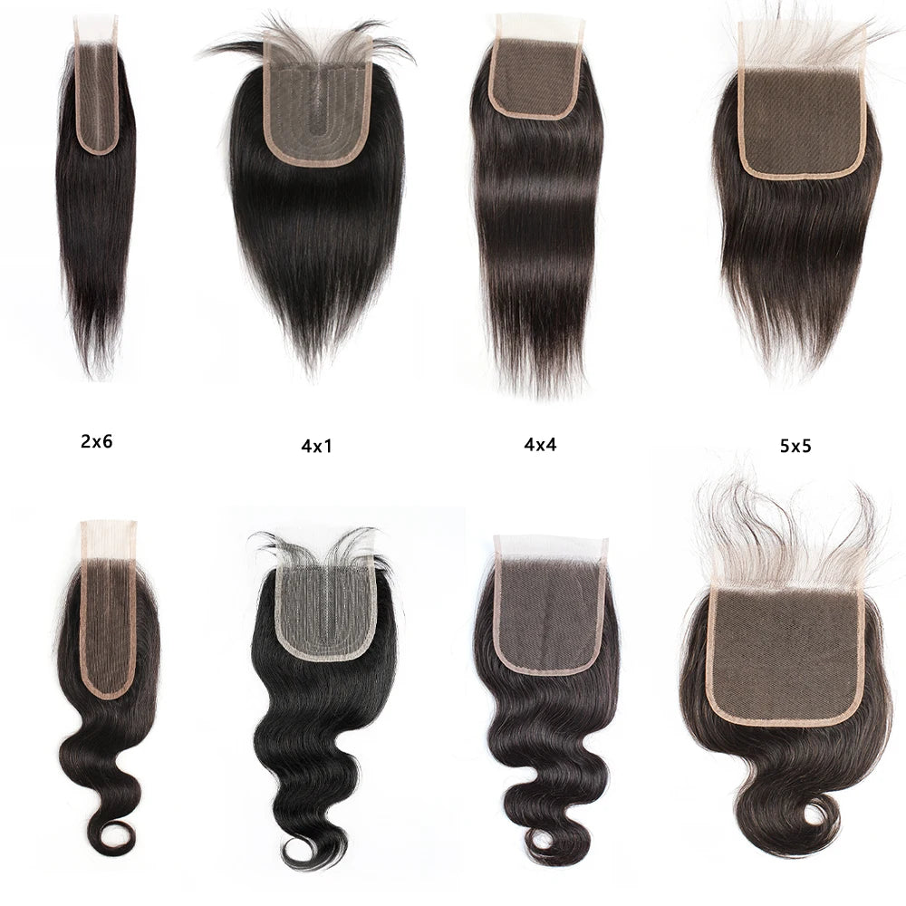2x6 4x1 4x4 5x5 Swiss Lace 100% Virgin Raw Human Hair HD Transparent Swiss Lace Closure 13x4 360 Transparent HD Lace Frontal