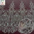 Latest Luxurious and Sequins Laces Fabrics Women Pearls Sequin Lace Embroidered Pearl 100%Polyester Tulle Beaded Fabric
