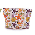 Wholesale Custom Fashion Rope Handle Tote Print Starfish Pattern Canvas Summer Beach Bag 2022 Women MegaBDM