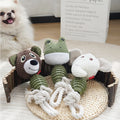 Pet Plush Barbed Dog Toy TPR Cartoon Footprints Vocalizing Dog Toys Squeaky Chew Teeth Cleaning Pet Toy