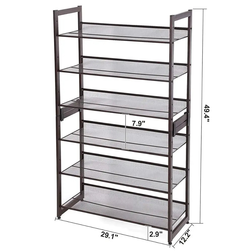 10 Tiers Shoe Rack 50 Pairs Non-woven Fabric Shoe Tower Organizer Cabinet