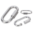 Stainless Steel Square Shape Highly Polished Sport Locking Climbing Carabiner Quick Link Carton