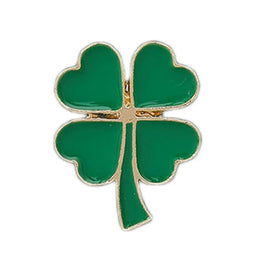 Wholesale Lucky Metal Enamel Lapel Pins Soft Badge Brooch Manufacturer Four Leaf Clover Soft Enamel Lapel Pins