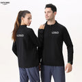 Custom LOGO DTF Printing Fitness Workout Tshirt Quarter Zip Sports Top Silk Screen Printing Running Gym Shirt for Men Women