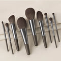 High Quality 9Pcs Wooden Handle Face Powder Foundation Brushes Professional Eyeshadow Makeup Brush Set