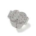 Men's Classic Hip Hop Style Iced Out Pinky Ring 18K Gold with Full Diamond Cut Dollar Symbol Inlay Setting Party Gift