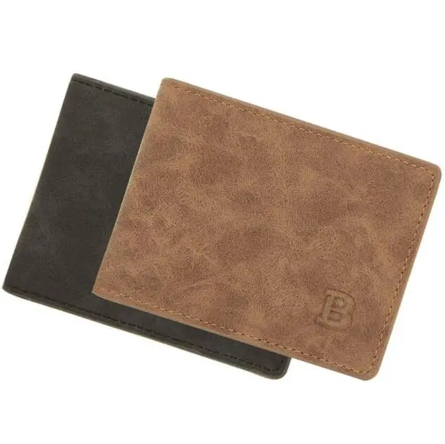 Wholesale Stylish PU Leather Wallet Men Simple Casual Short Purse