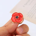 Factory Enamel Poppy Flower Lapel Pin Festival of Remembrance Day Lest We Forget Never Forget Veteran Poppy Brooch Badge