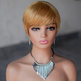 Hot Selling Glueless Pixie Wig Black Woman Perucas Cabelo Humano Original Machine Wig Human Hair Wigs for Black Women