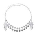 Vintage Boho Coin Headpiece for Women Turkey Asian Kazakhs Ethnic Maang Tikka Hair Jewelry Metal Coin Tassel Chains Headband