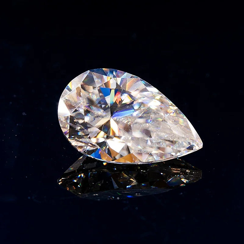 Holycome 0.3-5CT D VVS1 White Pear Cut Loose Moissanite Diamond Lab Diamond PEAR CUT  Moissanite