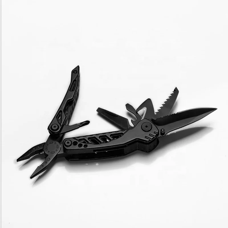 Portable Industrial Grade Camping Survival Kit Multi-Tool Pocket Knife Pliers Screwdriver Saw Blade File Wrench EDC Aluminum
