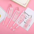 Creative Ruler Pendant Neutral Pen Cute Girl Heart Peach Pliers Pendant Gel Penset Stationery Gift Supplies Black Ink