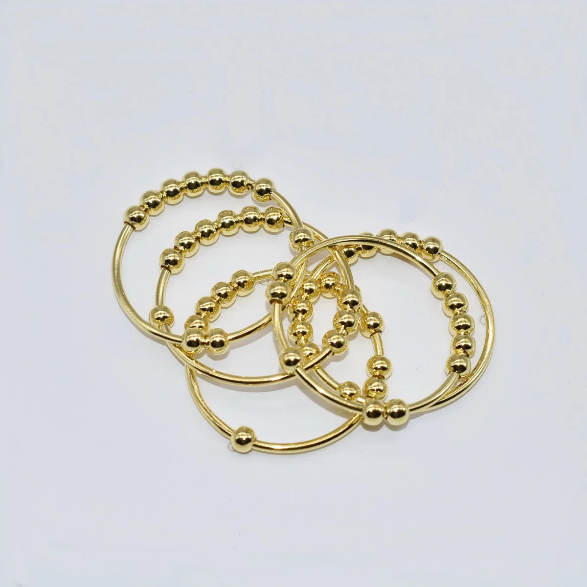 Fashion Hot Sale New Designs Move Beaded Anxiety Sliding Bead Ring for Women 18k GOLD Sterling Silver Minimalist Ring