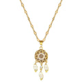 Wholesale New Stainless Steel Luxury Chain Diamond Star Round Feather Tassels Pendent Choker Necklaces