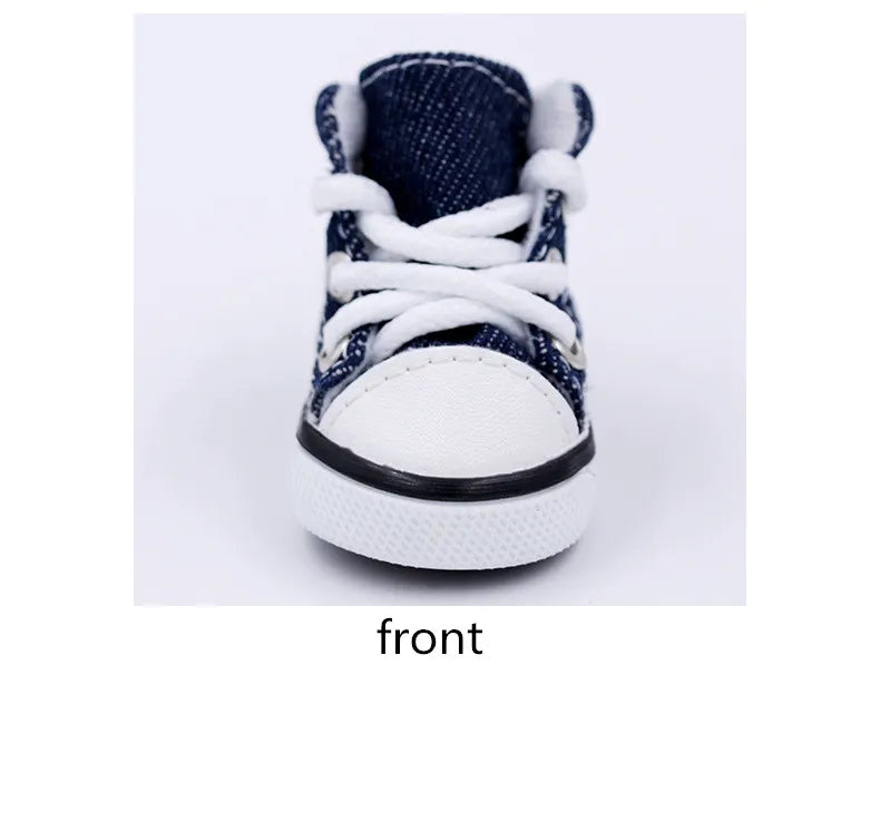 Warm Soft Bottom Small Dog Shoes Four Seasons Sports Canvas Shoes
