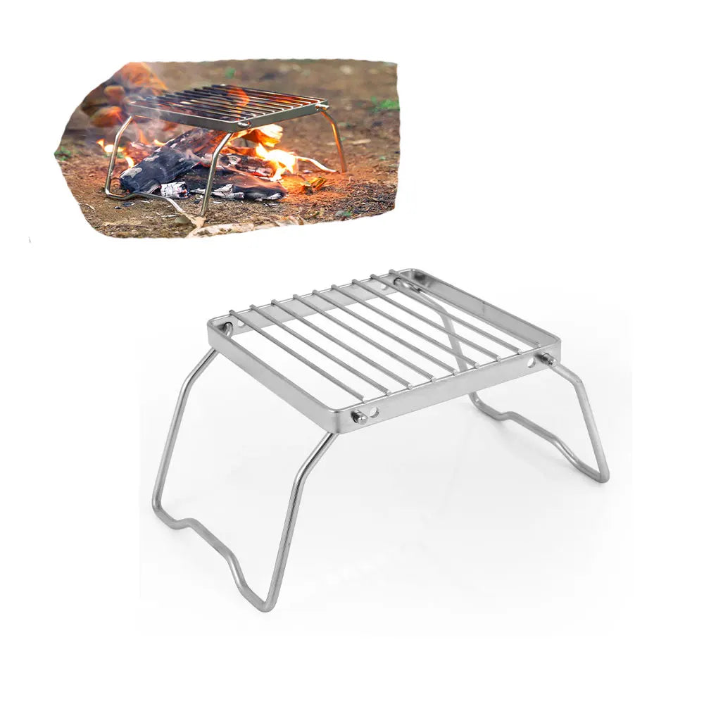Kongbo Heavy Duty Portable Stainless Steel Grate Folding Camp Fire Grill With Legs