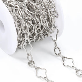 Handmade Flying Saucer Chain New Arrival Women Men Waterproof Thin Stainless Steel Chains for DIY Necklace and Bracelets