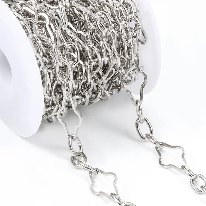 Handmade Flying Saucer Chain New Arrival Women Men Waterproof Thin Stainless Steel Chains for DIY Necklace and Bracelets