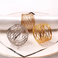 Tabletop Decor Round Mesh Metal Wire Napkin Rings Handmade Napkin Holder Ring for Dinning Table Parties